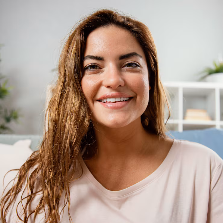 Julia S. com o dispositivo Nerpex